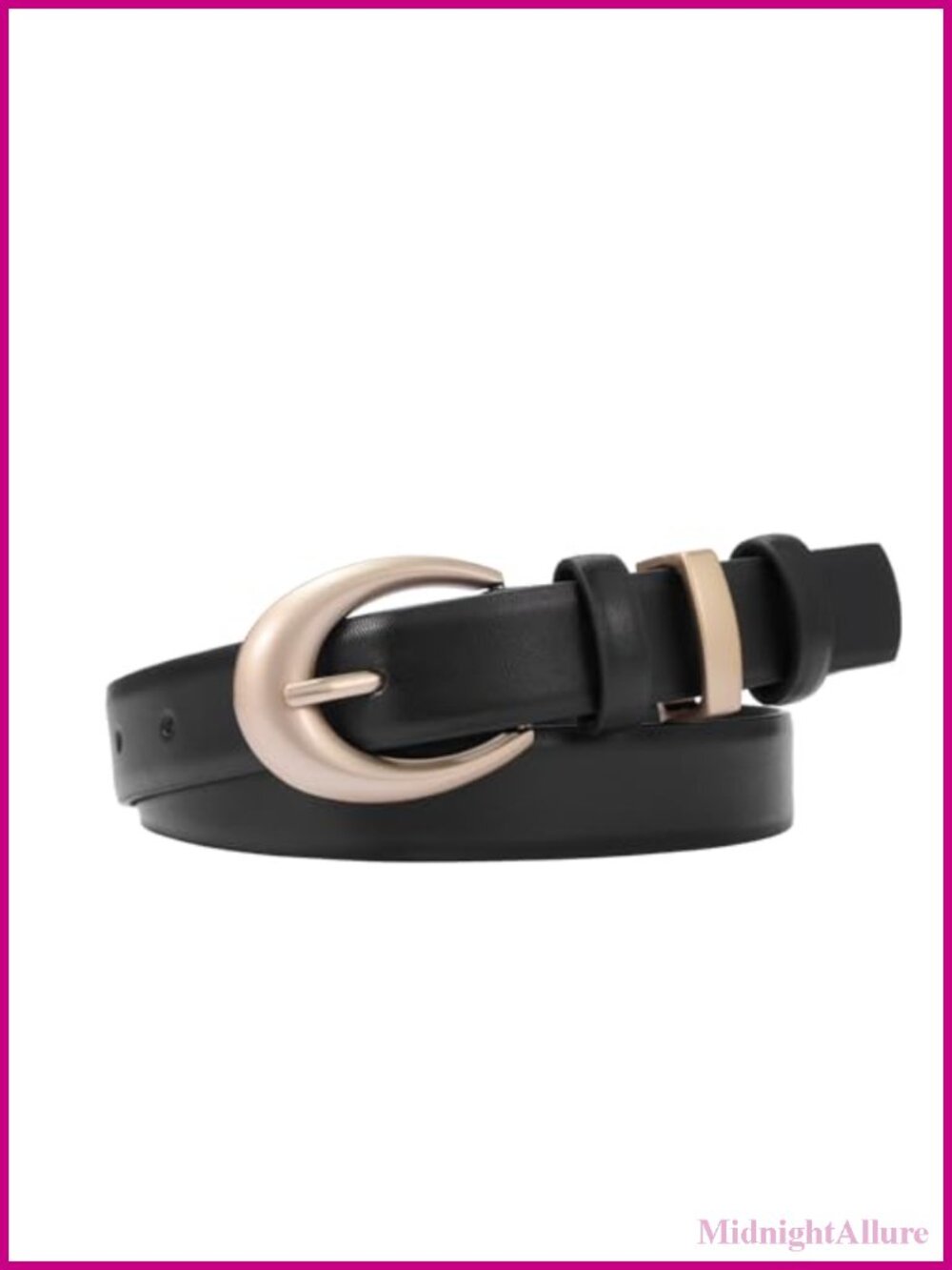 Cow Leather Belt with Gold Buckle Adjustable Fit Hole Puncher